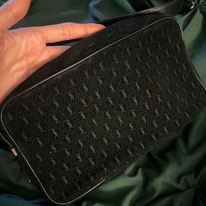 YSL All Over Camera Bag black suede leather crossbody